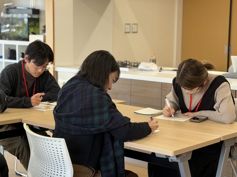 ライティングワークの様子